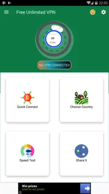 Free Unlimited VPN android App screenshot 0