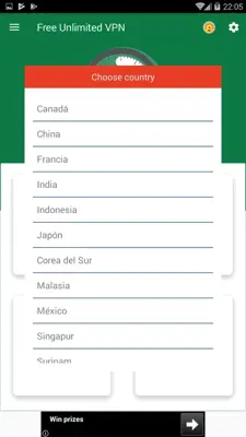 Free Unlimited VPN android App screenshot 2